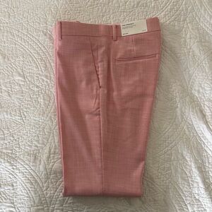 Ann Taylor Mid Rise Pink Straight Pants